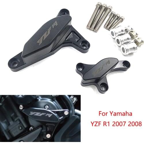 YZF R1 Motorcycle CNC POM Frame Slider Engine Stator Case Saver Crash Pad Proctor For Yamaha YZF-R1 2007 2008
