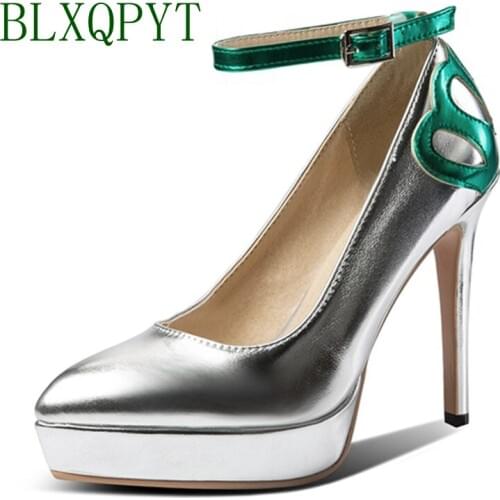 BLXQPYT Sapato Feminino Women Shoes High Heel 11.5CM Size 30-50 Shoes Women Zapatos Mujer Pumps Sandals Chaussure Femme HQ6