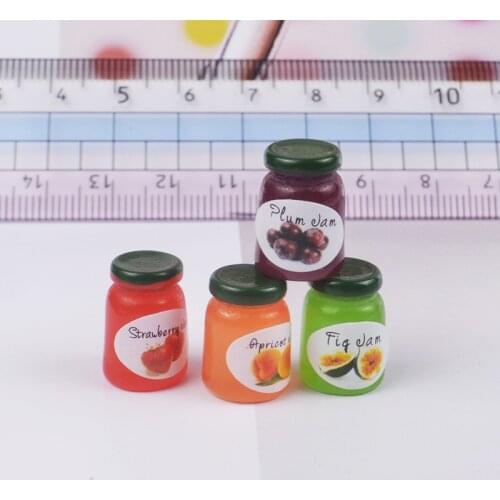 1:12 Scale Dollhouse Miniature Food Mini Fruit Jam Play Doll Food for blyth, Barbi, 1/6 bjd Dollhouse Kitchen Toys