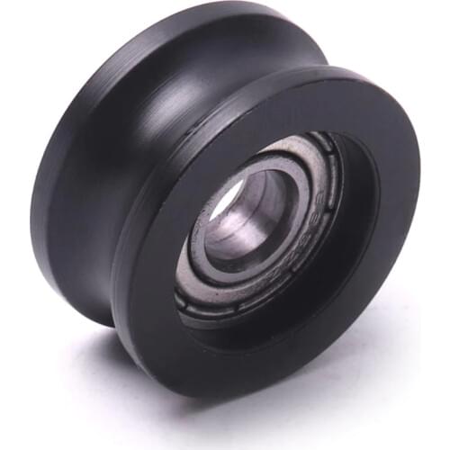 1PC 6x21x10mm High Carbon Steel U Groove Pulley Bearing Anti-pressure Roller Wheel Bearing for Mobile Doors Windows Drawers