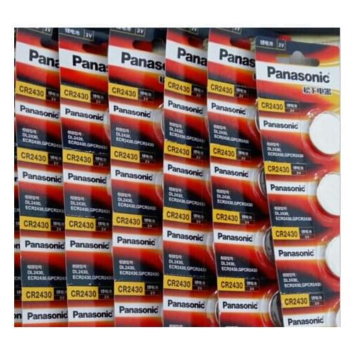 30pcs/lot New Genuine Panasonic CR2430 3V CR 2430 Button Battery Car Remote Control Key Camry Coin Cell Batteries