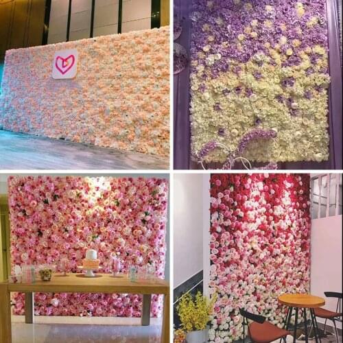 40x60cm Artificial Simulation Wall Flower Decoration Lead Hydrangea Peony Rose Cushion Wedding Arch Pavilion Corner