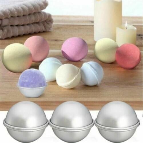6pcs Ball Aluminum Semicircle Sphere Bath Bomb Cake Pan Mold Baking Pastry Mould Wedding Cake Toppers