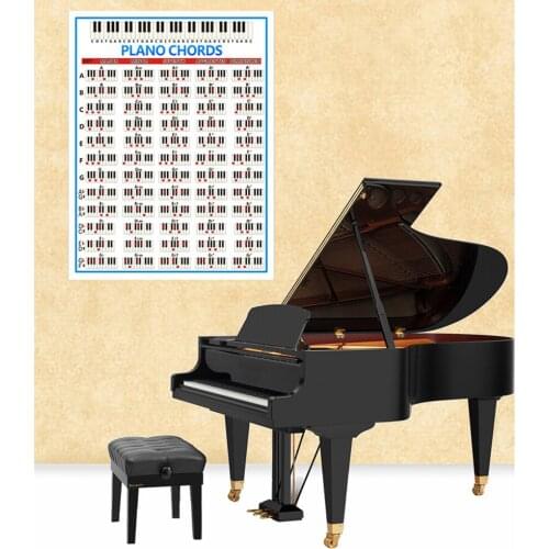 Piano Chord Practice Sticker Piano Chord Graphic Poster 88 Key Fingering Diagram Music Lovers Playing Accessories