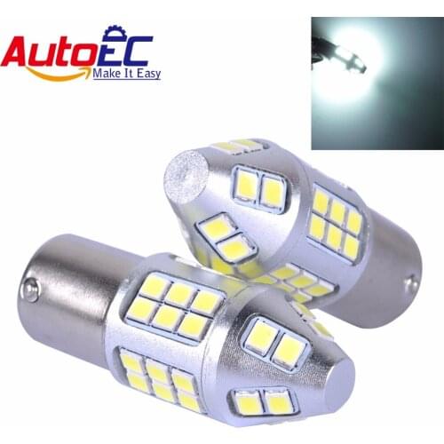 AutoEC 2x 1156 1157 canbus S25 BA15S 2835 40 SMD P21W Turn Signal Light Bulbs High Power Tail Leds 12V 24V Auto Bulb #LF84