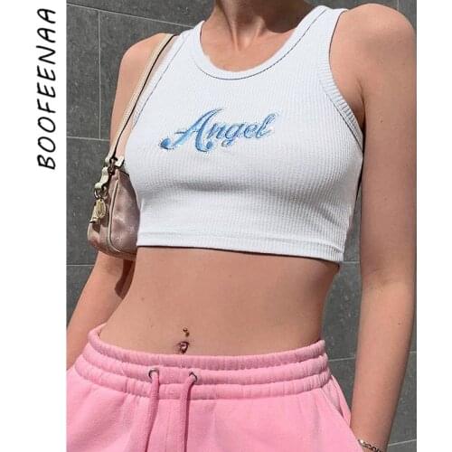 Женские трикотажные майки BOOFEENAA China At AliExpress