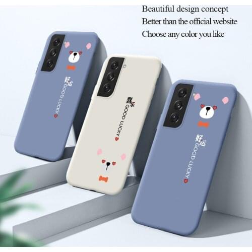 Good Lucky Bear Phone Case For Samsung Galaxy S21 S20 FE S10 Note 20 10 Ultra Plus A72 A52 A42 A32 A12 A02S 4G 5G Back Cover