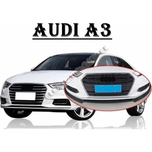 For Audi A3 Front Bumper Attachment Lip 2010-2020 Piano Glossy Black Splitter Diffuser Universal Spoiler Bumper Mud Flaps Sport