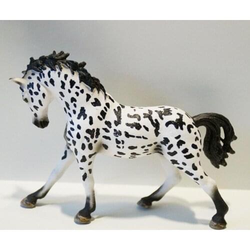 PVC Simulation Paard Animal Model Horses 5inch Denmark Knabstrupper Mare Toy Figure Farm Animals Toys Fairy Garden Decoration