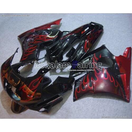Hot Sales,For Honda CBR600F2 1991 1992 1993 1994 Accessories CBR 600F2 91 92 93 94 CBR600 Red Flame ABS Sportsbike Fairings Kit