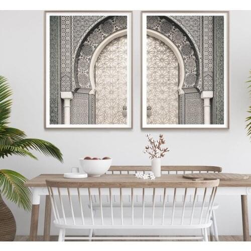 Paintings for Interior Modern Moroccan Architecture Canvas Poster On Loft Home Room Decor Prints Frameless Picture
