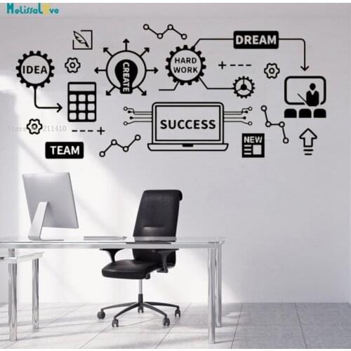 Every Part of the Working Gear is Inseparable Wall Sticker Inspirational Office Decals Vinyl Decor Studio Removable Mural YT1220