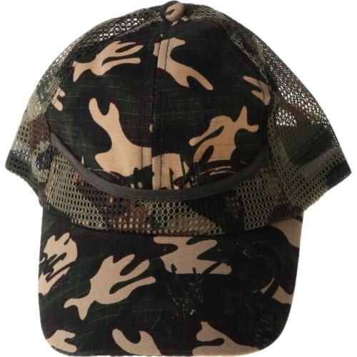 Summer Kids Mesh Hat Boys Girls Camouflage Baseball Hats Casual Hip Hop Hat Children Fashion Cotton Flat Hats for 3-12 Y