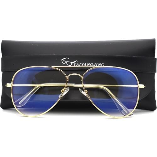 Fashion 2020 Blue Light Glasses Women Pilot Frame Anti Eye Eyestrain Goggles Transparent Eyewear Men Computer Glasses With Case