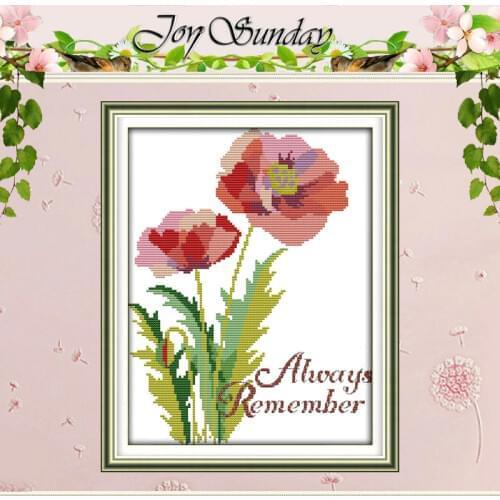 Poppy (9) Patterns Counted Cross Stitch 11CT 14CT Cross Stitch Set Wholesale flower Cross-stitch Kit Embroidery Needlework