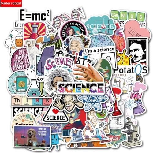 50PCS/lot Science Experiment Chemical Programming Stickers decal DIY For car Laptop computer Phone luggage Stationery bicycle