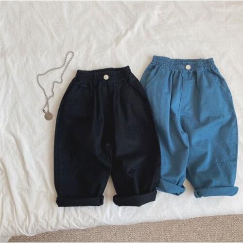 2021 new style girls boys pants cotton autumn fashion kids long pants 1-6t WS239