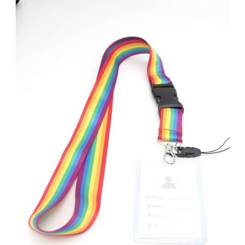 New one Ransitute Rainbow Mobile Phone Straps Neck Lanyards for keys ID Card Mobile Phone USB Badge holder Hang Rope
