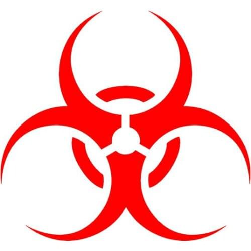 Warning Biohazard Symbol Cartoon Graffiti Car Stickers Styling Bumper Cover Scratches Sunscreen Decal Car Decoration KK15*14cm