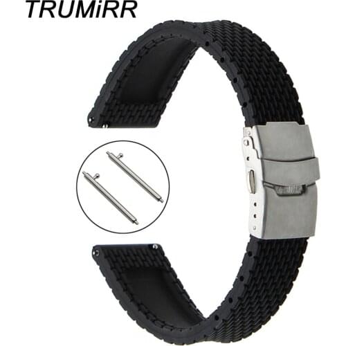 Silicone Rubber Watchband Quick Release Strap for Seiko Men Women Watch Band Wrist Belt Bracelet 18mm 19mm 20mm 21mm 22mm 23mm