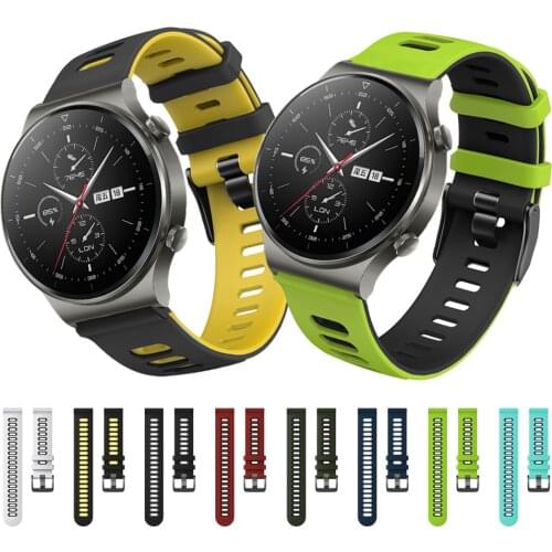 Sports Silicone Band for Huawei Watch GT2 Pro Silicone Original Watchband for Watch GT 2e GT2 42mm 46mm Bracelet 22mm 20mm Strap