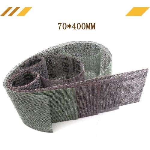 20 PCS 400*70mm Sandpaper Auto Net Mesh Sanding Discs Sheets Dust Free Anti-blocking 80-320 Grits Hook Loop For Car Wood Sanding