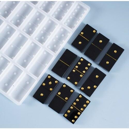 DIY Dominoes Silicone Mould for DIY Crafts Making Tools Crystal Epoxy Resin Game Mold Home Creative Dominoes Cake Mould