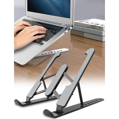 Aluminum Alloy Folding Laptop Stand Adjustable HeightTabletHolder Non-slip Cooling Bracket Folding Laptop Stand For Mac Lapde