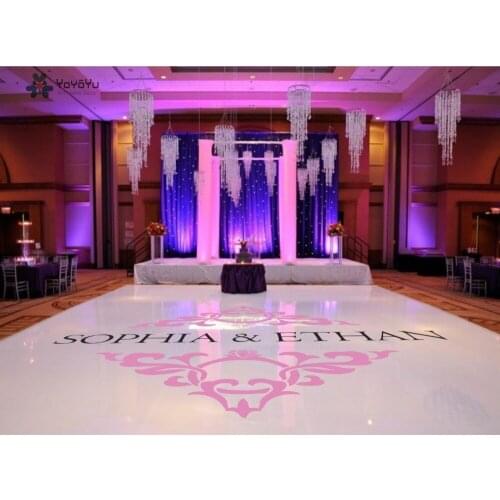 Wedding Dance Floor Decal Vinyl Sticker Custom Name Suit For Wall Window Door Floor Art DIY Removable Mural Decoration WW-420