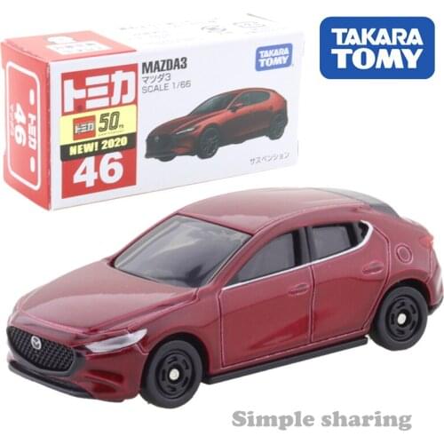 Takara Tomy Tomica No.46 Mazda 3 Scale 1 : 66 Car Hot Pop Kids Toys Motor Vehicle Diecast Metal Model Collectibles New