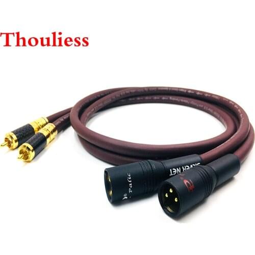 Thouliess 2RCA to 2XLR Male Cable RCA XLR Reference Interconnect Audio Cable Gold plated PLUG for TARA Labs Prism OMNI 2 Wire