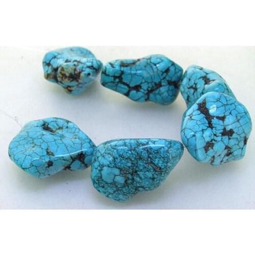 Unique Pearls jewellery Store Nugget Freedom Turquoise 25-35mm Gemstone Loose Beads One Full Strand 15 inches LC3-360