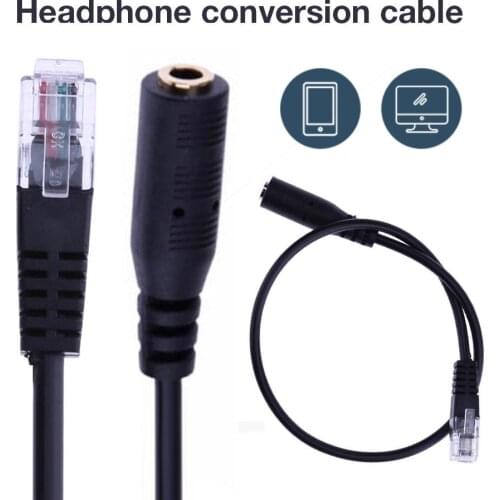 High Quality Phone Adapter Smartphone 3.5mm To RJ9 Adapter Convertor Cable PC Computer Headset Telephone