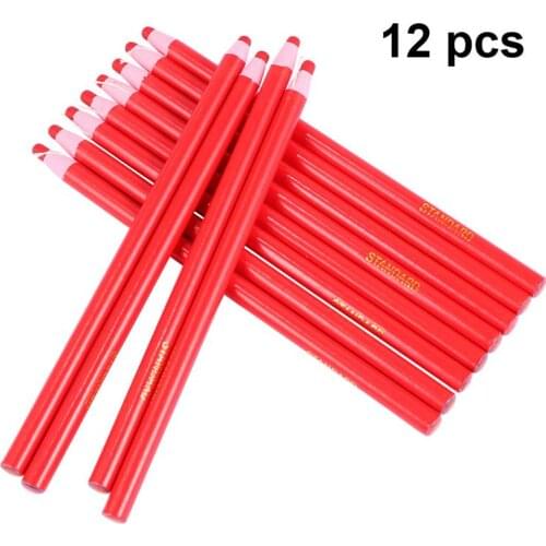 1 Box Peel-off Wax Pen Roll Paper Point Pen Trimming Thread Machine Sewing Pen Multi-purpose Marker Pen for Home Store (Red)