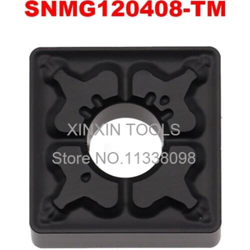 10PCS SNMG120408 TM TC35 High Quality external metal lathe tool Carbide Inserts Blade Lathe Cutter Turning Tool for Steel