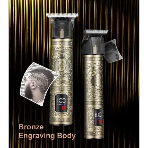 2021 Best T Shape Barber Hair Clipper Trimmer New Style Usb Recargeable LCD Screen Household Men Hair Cut Machine With Brush