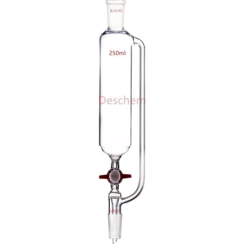 250ml.24/40,Glass Pressure Equalizing Additonal Funnel,With PTFE Stopcock