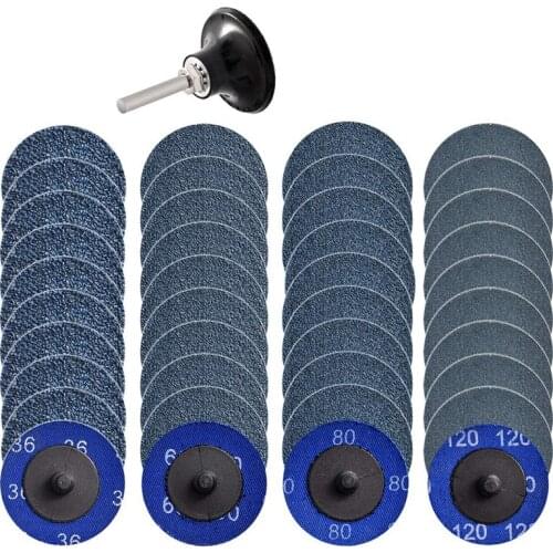 41Pcs Roloc Quick Change Discs Set 2 Inch Zirconia Sanding Discs with 1/4 inch Holder for Die Grinder Rust Paint Removal