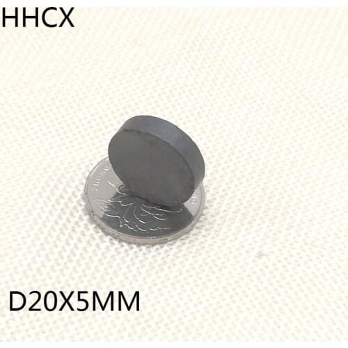 5PCS/LOT Ferrite Magnet 20*5 mm Permanent Y30 Disc MAGNWT 20x5 Black Round Speaker Magnets 20 x 5 mm