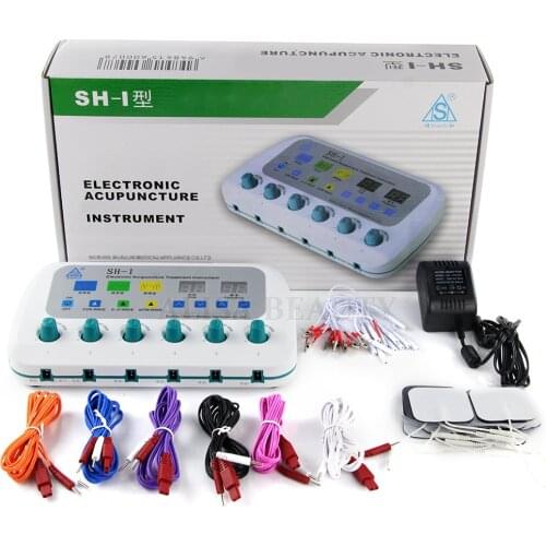 6 Channels Shunhe SH-I Electro Acupuncture Stimulator Electronic Massager English Manual CE 110-240V