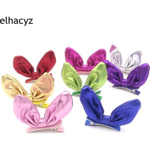 8pcs/lot New Sweet Lovely Girls Kids' Rabbit Ear Hair Clip Bow Hairpin Headdress Hair Band Hair Accessories Headwear