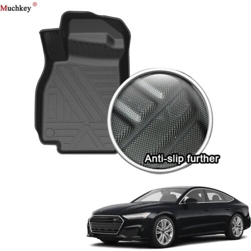Car Floor Mats For AUDI A7 2019-2020 TPE Non-Slip Foot Pad Rubber Carpets Auto Floor Liner Automobile Interior Accessories