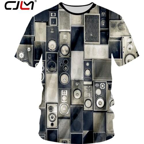 CJLM Mens Casual Tshirts Cool Print Camera Lens 3D T-shirts 2018 Man Brand Clothes Hip Hop O Neck Pullovers Shirts Unisex Tees