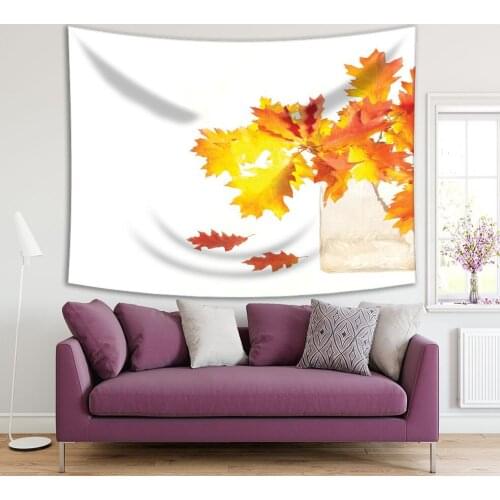Tapestry Golden Leaves Sunny Autumn Day Maple Tree Nature Magical Season Photo Orange Yellow