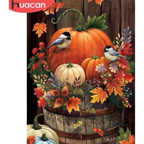 HUACAN Full Square Diamond Painting Kit Bird Embroidery Diamond Mosaic Sale Halloween Rhinestone Picture