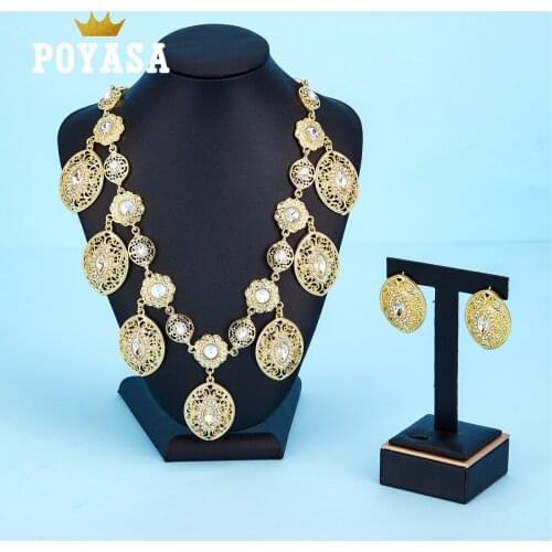 2020 AUG gold color jewelry sets women fashion necklace fine jewelry sets wedding gold jewelry sets