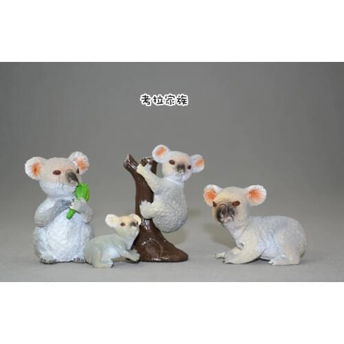 Small set Simulation Australian koala family sets small animal model childrens toys doll gift toy