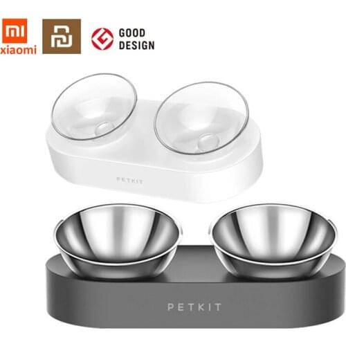 Xiaomi Dog Pet Bowl Feeding Dishes Adjustable Double Feeder Bowls Water Cup Cat Bowls Drinking Bowl Plastic / Stainless Steel