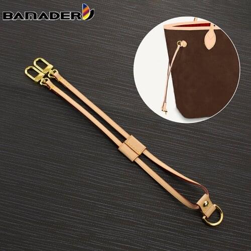 NEVERFULL Bag Side Pendant Strap BAMADER Genuine Leather Drawstring Shrink Strap Luxury Designer Accessories Women Bag Strap