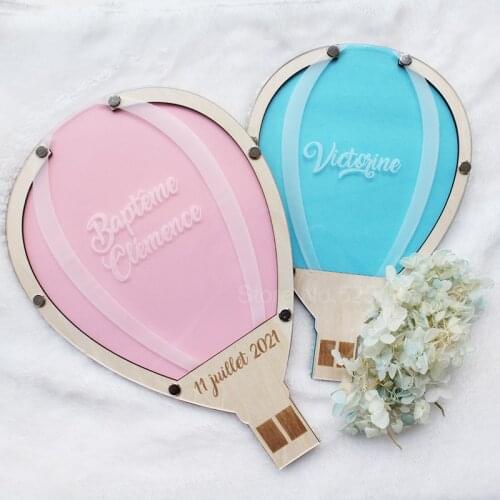 First birthday air ballon guest book party one year air balloon for first year of baby child hot-air balloon theme